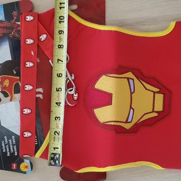NWT Rubie's Marvel Classic Iron Man Harness & Leash Dog Pet Costume Red Size L - Picture 9 of 10